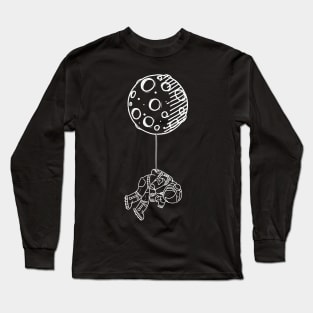 Astronaut hanging from the Moon Long Sleeve T-Shirt